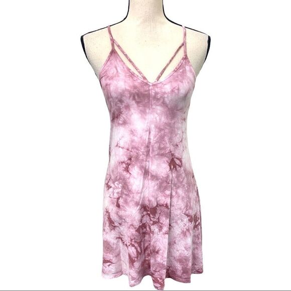 AMERICAN EAGLE OUTFITTERS Pink Tie Dye Dress - Picture 1 of 6